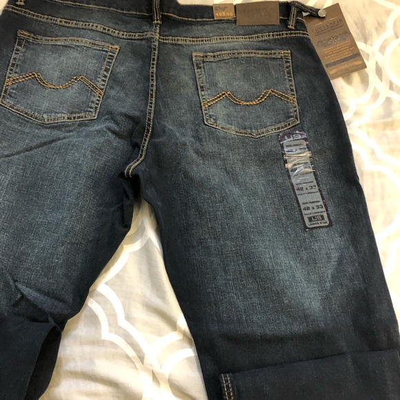 Very Big Navy blue Men’s stretch Jeans Urban Star Brand relaxed fit straight leg - Picture 5 of 10